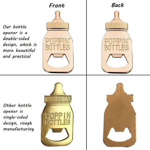 12 Pieces Bottle Openers for Baby Shower Favors, Baby Shower Decoration Souvenirs, Poppin Bottles Openers Baby Shower Favors for Guests Baby Birthday Party Favor Wedding Shower Party Decor in Saudi Arabia