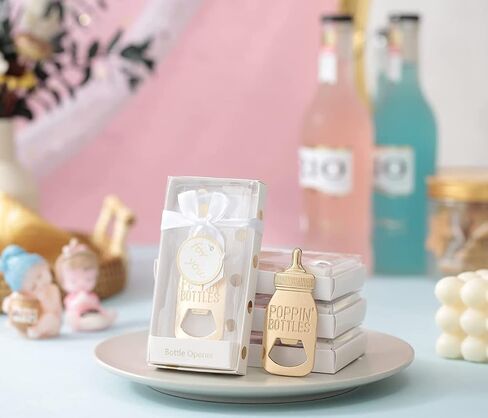 12 Pieces Bottle Openers for Baby Shower Favors, Baby Shower Decoration Souvenirs, Poppin Bottles Openers Baby Shower Favors for Guests Baby Birthday Party Favor Wedding Shower Party Decor in Saudi Arabia