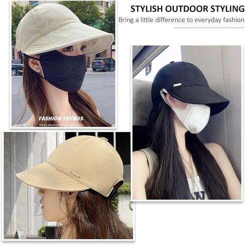 Sun Hats for Women,Summer Beach Sun Hat Visor for Women,Women Wide Brim Fedora Cap UPF50+ in Saudi Arabia