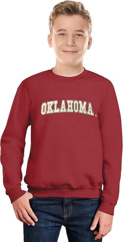 Little King NCAA Youth Boys Crewneck Sweatshirt With Tackle Twill Letters-Team Colors in Saudi Arabia