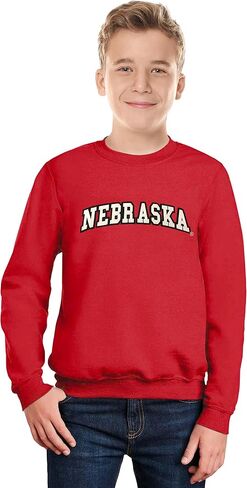 Little King NCAA Youth Boys Crewneck Sweatshirt With Tackle Twill Letters-Team Colors in Saudi Arabia