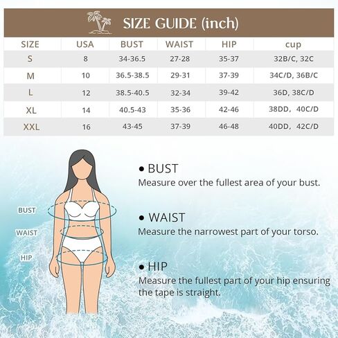 OPPOSHE Women's Bikini Sets Two Piece Swimsuit High Waisted V Neck in Kuwait