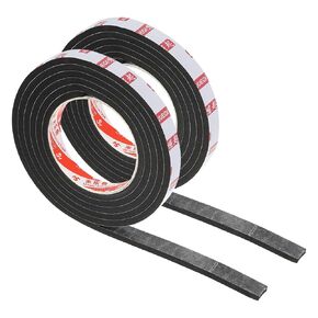 PATIKIL 3/4" W x 1/5" T x 6.6Ft Double Sided Foam Tape, 2Rolls EVA Multipurpose Self Adhesive Weather Sponge Stripping for Home Decorations, Card Scrapbooking DIY Craft Project, Black