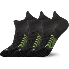 Running Socks Men's Performance Sports Socks Compression Cushion Ankle Socks Cycling Gym Socks (2 Pair) in Saudi Arabia