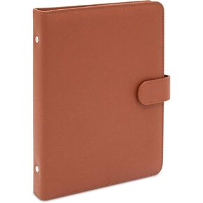 Okuna Outpost Vintage Brown Leather 4x6 Inch Photo Album with Snap Fastener, 112 Capacity