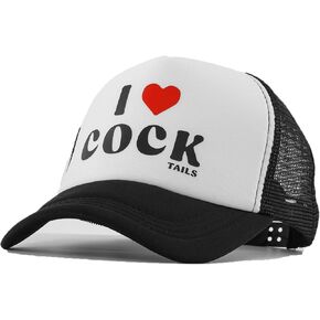 I Love Cock Tails-Funny Trucker Hat Adjustable Mens Baseball Cap,Vintage Trucker Hat Men