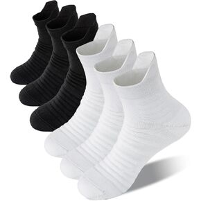 Men's sports socks 6 pairs of running sports socks pure cotton sports socks ankle protection sports socks black
