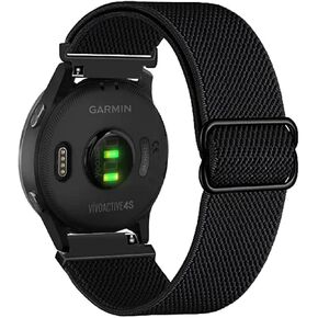 Compatible with Garmin Vivoactive 4S bands 40mm,Vivomove 3S band 39mm,Garmin Venu 2S Bands Fits 18mm Watch Lugs,Stretchy Nylon Replacement bands for Fossil Venture Gen 4 HR/Gen 3,Women's Gen 5E 42mm new