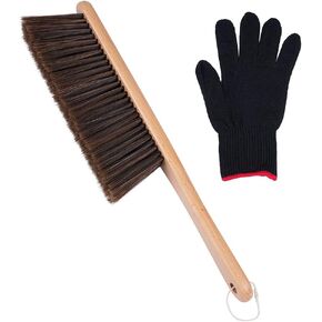 فرشاة بمقبض خشبي طويل مقاس 14.8 بوصة، فرشاة للمدفأة، فرشاة غبار بشعيرات ناعمة لسرير الأريكة، ورشة عمل مرتبة، تنظيف الأعمال الخشبية in Kuwait