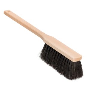 Redecker Horsehair Workshop Brush with Extra-Long Beechwood Handle, Stiff Natural Bristles, 17 Inches, Made in Germany