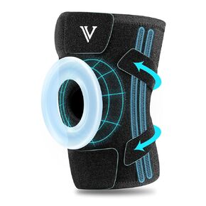 Knee Brace for Women & Men with Side Stabilizers & Patella Gel Pads for Knee Pain,Knee Compression Sleeve with Straps
