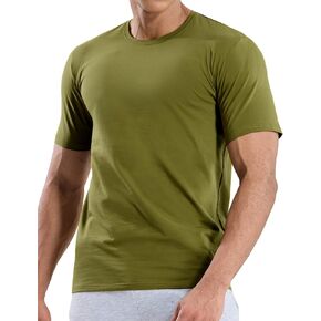 MIER Cotton T Shirts for Men Short Sleeve Tee for Casual Work Classic Ultra Soft Tshirt Tops, Crewneck, Breathable