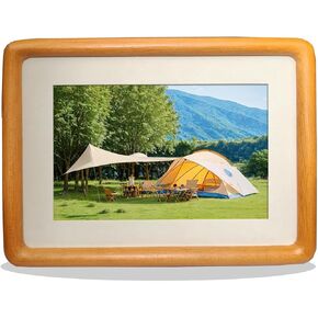 6X8 Natural Wood Picture Frames,Tabletop Wooden Photo Frame with Mat,Display Pictures 5x7 with Mat or 6x8 Without Mat,Vertical or Horizontal Display,Walnut