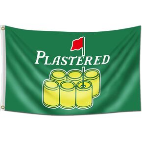 Plastered Masters Flag Double Sided (3x5ft, Poly 150D) Golf Banner Wall Banner Room Decor
