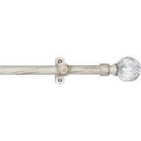Decorative Window Curtain Rods with Finials, 66 to 120 Inches, 0.75 Diameter - Metallo (Ilana) - Lightweight & Easy to Install, Adjusts Telescopically to Fit Any Window by Achim Home Decor