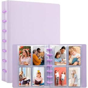 A5 Kpop Photocard Binder with 20Pcs Inner Pages, Kpop Photocard Holder Book, 2x3" Photo Album for Polaroid Fujifilm Instax Mini Camera Photo (Black)