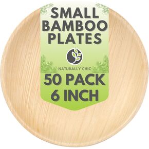 Disposable Palm Leaf Trays 14" x 10" Bamboo Serving Platters 20 Pack - Rectangle Compostable Disposable Charcuterie Boards and Party Platters - Weddings and Catering Trays