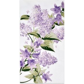 100 Lilac Floral Guest Napkins 3 Ply Disposable Purple Lavender Spring Flowers Dinner Paper Hand Napkin for Bathroom Powder Room Wedding Holiday Birthday Tea Party Bridal Baby Shower Decorative Towels