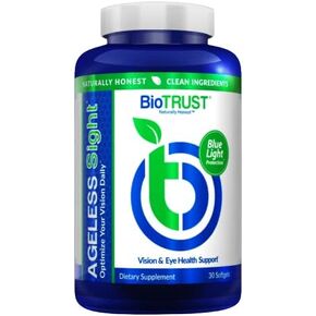BioTRUST Ageless Sight, Blue Light Protection, Promotes Optimal Eye Health, Visual Performance and Brain Health, Support for Digital Eye Strain, Non-GMO, Gluten-Free, 30 Soft gels