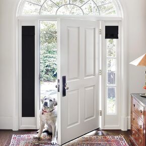 PONY DANCE Door Blinds for Entry Door Side - Privacy Door Window Curtains Thermal Insulate Covering for Patio Door Glass Door Front Door, 12 inch x 72 inches, Navy Blue, 1 Panel