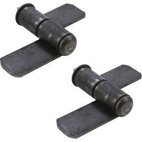 Weldable Lift Off Hinges 4 2/3 x 3 3/7 inch Heavy Duty Weld On Hinges Carbon Steel Lift Off Flag Hinges with Removable Pin Detachable Door Hinges, Pack of 2