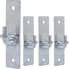 Wall Mount Gate Hinge, VIVIDA Heavy Duty Gate Hinge with 5/8" Gate Hinge Pin, 5/8" Wall Mount Flat Back Gate Hinge for Farm Gate, 2 PCS