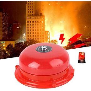 100db Electric Bell 4 Inches Stainless Steel Internal Strike Type Electric Bell for Fire Alarm, Emergency Evacuation, School, Station(12V)