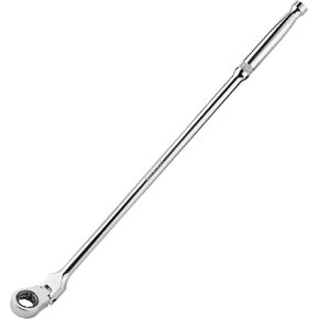 DURATECH Extra Long Flex Head Nano Socket Ratchet Wrench, 144-P, Double-Stacked Pawls, CR-V Steel, Compatible with 3/8" Drive Nano Sockets