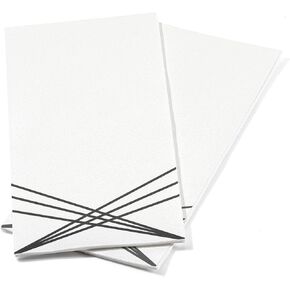 50 Pack Linen Feel Guest Paper Hand Towels | Disposable Super Absorbent Airlaid Paper Towels For Bathroom, Party, Weddings, Or Events | 12 x 17 Inches 1/6 Folded Decorative Design
