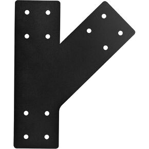 4 Pcs 3'' Width 45 Degree Angle Flat T Bracket for 4x4 Post or Beam, 45-Degree Plate Leg Bracket, Roof Pitch Truss Frame Mending Plate, 11 Gauge Steel