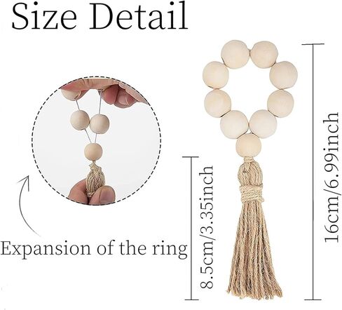 Napkin Rings Set of 12, Bohemian Rustic Style Napkin Rings for Wedding Party Home Decoration, Napkin Holders for Dinner Table Decor (Wood Beads) in Saudi Arabia