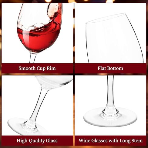 كؤوس نبيذ أكريليك غير قابلة للكسر سعة 21 أونصة، كؤوس نبيذ جذعية بلاستيكية، مجموعة من 6 - جميع الأغراض، زجاج نبيذ أحمر أو أبيض، آمنة للاستخدام في غسالة الأطباق، خالية من مادة BPA in Kuwait