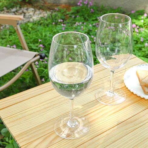 كؤوس نبيذ أكريليك غير قابلة للكسر سعة 21 أونصة، كؤوس نبيذ جذعية بلاستيكية، مجموعة من 6 - جميع الأغراض، زجاج نبيذ أحمر أو أبيض، آمنة للاستخدام في غسالة الأطباق، خالية من مادة BPA in Kuwait