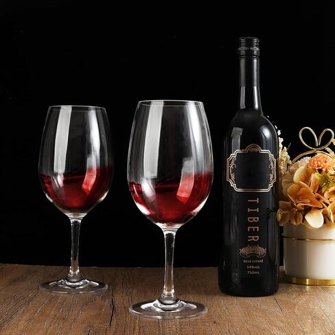 كؤوس نبيذ أكريليك غير قابلة للكسر سعة 21 أونصة، كؤوس نبيذ جذعية بلاستيكية، مجموعة من 6 - جميع الأغراض، زجاج نبيذ أحمر أو أبيض، آمنة للاستخدام في غسالة الأطباق، خالية من مادة BPA in Kuwait