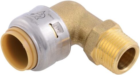 SharkBite Max 1/2 Inch x 3/8 Inch 90 Degree Dishwasher Elbow, MNPT, Push to Connect Brass Plumbing Fitting, PEX Pipe, Copper, CPVC, PE-RT, HDPE, UR281A in Saudi Arabia