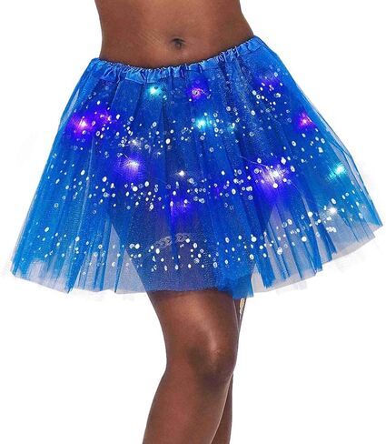RELBCY LED Tutu Skirt Sequin Light Up Tulle Tutu Layered Ballet Dance Tutu Skirts Party Festival Tutus for Women and Girls in Saudi Arabia