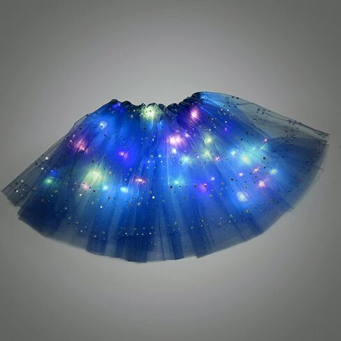 RELBCY LED Tutu Skirt Sequin Light Up Tulle Tutu Layered Ballet Dance Tutu Skirts Party Festival Tutus for Women and Girls in Saudi Arabia