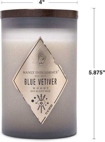 شمعة معطرة برائحة التين الأسود من Manly Indulgence، مجموعة Rebel، 2 فتيل، أسود، 22 أونصة - حرق يصل إلى 120 ساعة in Saudi Arabia