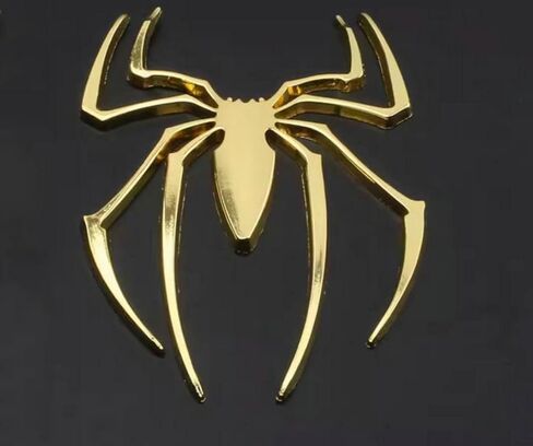 قطعتان من شارات عنكبوت كروم ثلاثية الأبعاد لتزيين السيارة للسيارات العالمية والشاحنات والدراجات النارية وRV والسكوتر وسيارات الدفع الرباعي والباب والنافذة (أسود-B0CJBKLZKB) in Kuwait