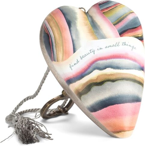 DEMDACO Daughter Amazing Peach 4 x 3 Resin Stone Art Heart Locket Figurine in Saudi Arabia