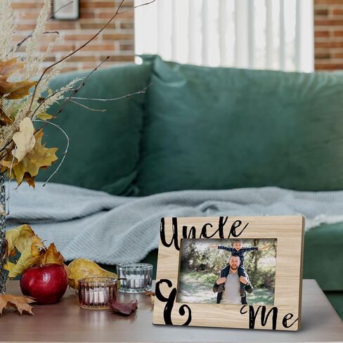 Uncle and Me Picture Photo Frame, Uncle Picture Photo Frames, Best Uncle Gifts from Niece Nephew, Uncle Birthday Father's Day Picture Photo Frames (5x7 Inch Photo) in Saudi Arabia