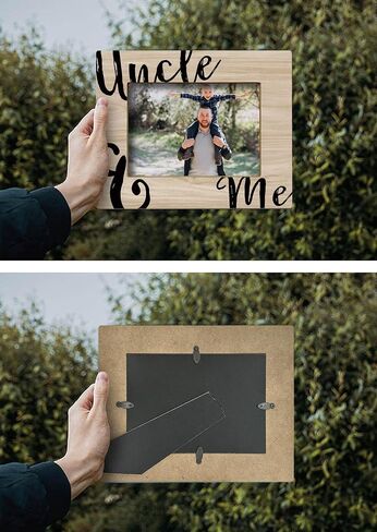 Uncle and Me Picture Photo Frame, Uncle Picture Photo Frames, Best Uncle Gifts from Niece Nephew, Uncle Birthday Father's Day Picture Photo Frames (5x7 Inch Photo) in Saudi Arabia
