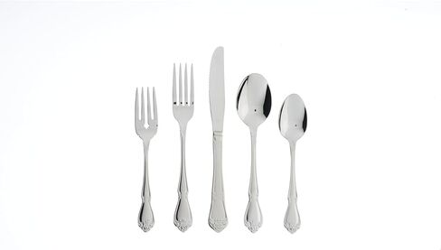 Oneida True Rose Piece Everyday Flatware Set, 20 Count, Metallic in Saudi Arabia