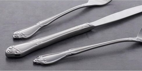 Oneida True Rose Piece Everyday Flatware Set, 20 Count, Metallic in Saudi Arabia