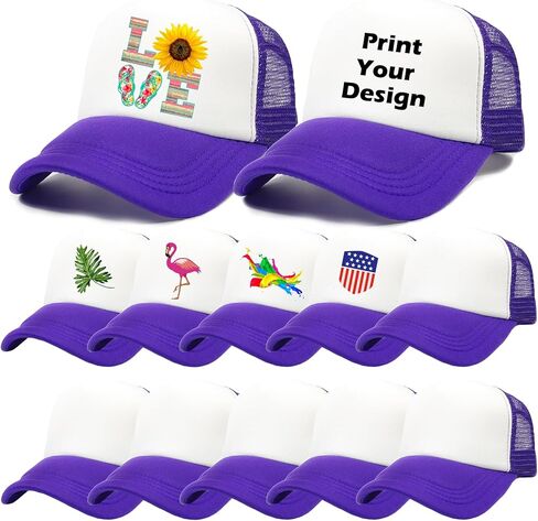 12 Pack Sublimation Blanks Mesh Trucker Hats Bulk, DIY Printing Baseball Hat Wholesale, Sports Outdoor Snapback Dad Hat in Saudi Arabia