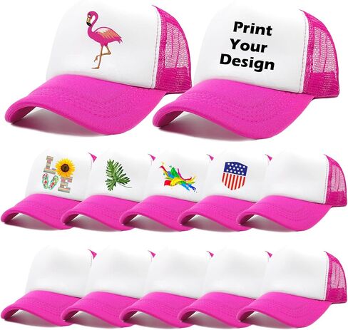 12 Pack Sublimation Blanks Mesh Trucker Hats Bulk, DIY Printing Baseball Hat Wholesale, Sports Outdoor Snapback Dad Hat in Saudi Arabia