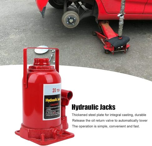 20 Ton Hydraulic Bottle Jack, Portable Hydraulic Lifting Jack Heavy Duty Steel Automotive Lifter Repair Tool for Auto Car Vehicle Truck RV Repair Tools in Saudi Arabia