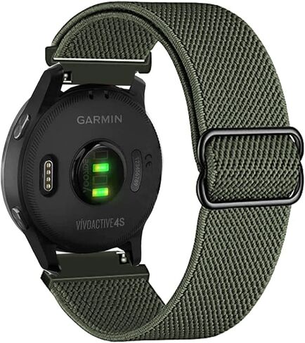 Compatible with Garmin Vivoactive 4S bands 40mm,Vivomove 3S band 39mm,Garmin Venu 2S Bands Fits 18mm Watch Lugs,Stretchy Nylon Replacement bands for Fossil Venture Gen 4 HR/Gen 3,Women's Gen 5E 42mm new in Kuwait