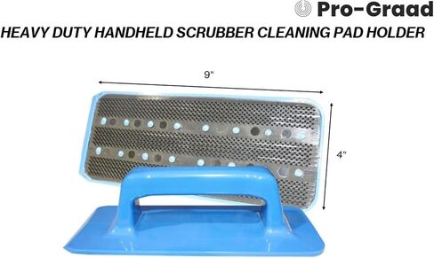 Handheld Utility Pad Holder, Hand Trowel Handled Heavy Duty Hand Scrubber Utility Pad Holder for 4.5" x 10" Utility Cleaning Scouring Scrubber Pads, Compatible with Doodlebug Pads, Pack of 1 in Kuwait
