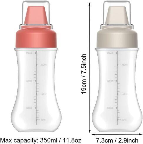2-Pack Porous Condiment Squeeze Bottles, Leak Proof Refillable Condiment Container with Lip, Salad Dressings,Top Dispensers for Ketchup Mustard Mayo Hot Sauces Oil Honey Syrup in Saudi Arabia